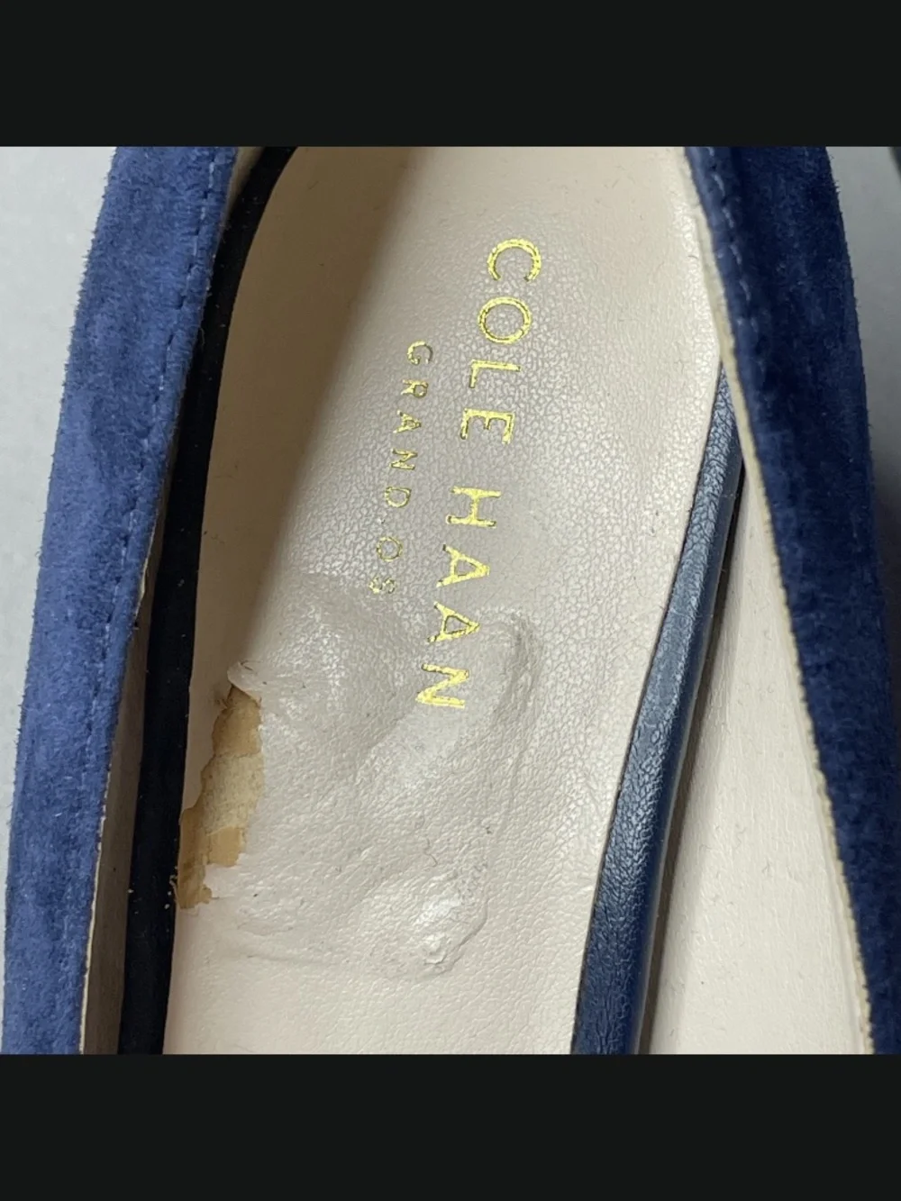 Cole Haan Shoes Womens 6.5 blue suede wedge heels grand os designer cocktail